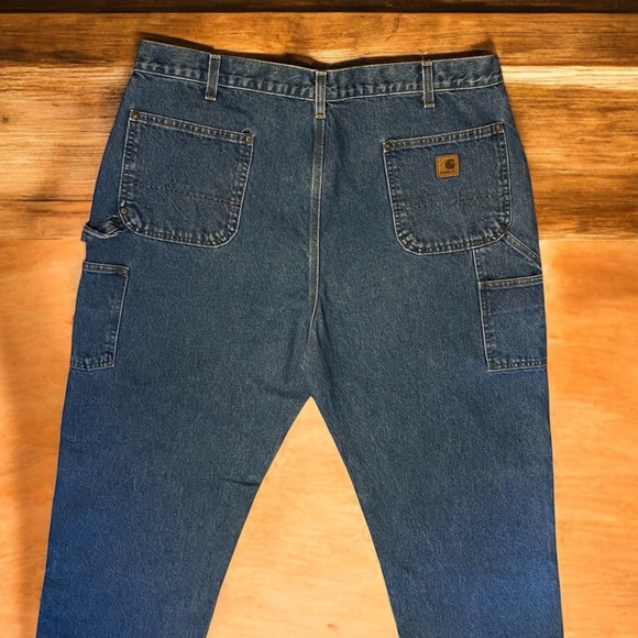 Vintage Carhartt B73 DST Dungaree Vintage Double Knee Logger Carpenter Jeans - Picture 6 of 12